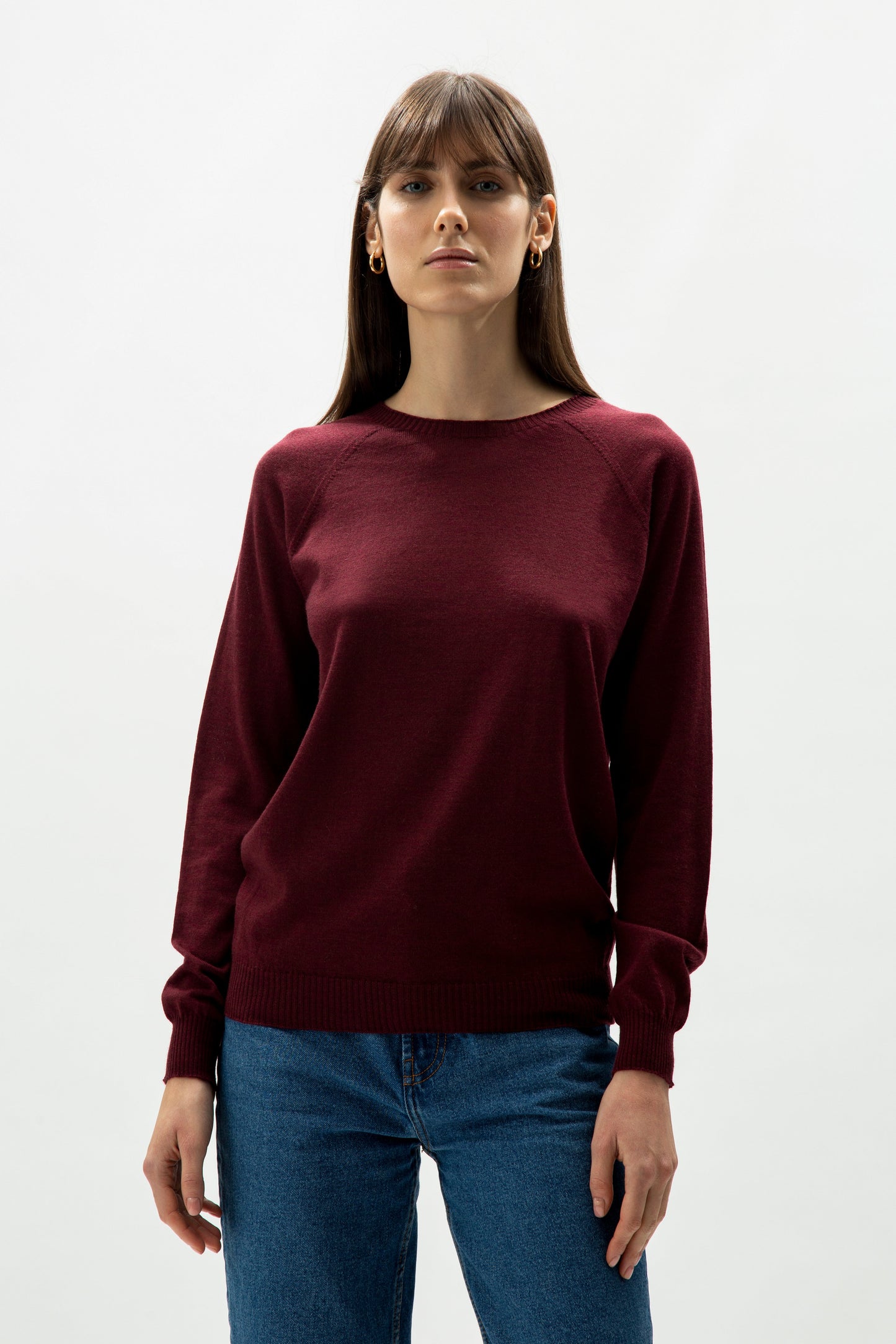 Extra Fine Merino Wool 3D-Knit Crewneck Sweater