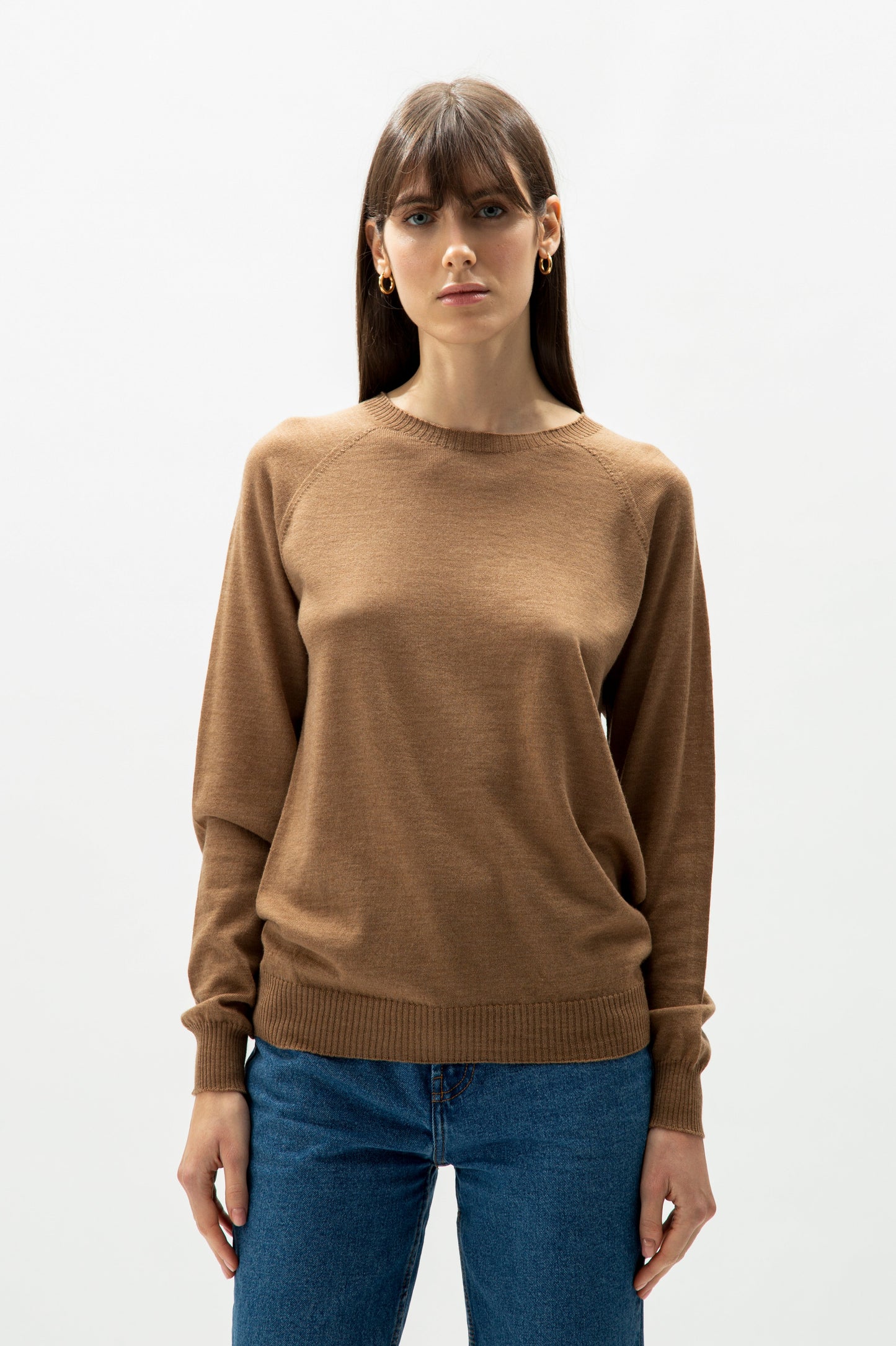 Extra Fine Merino Wool 3D-Knit Crewneck Sweater