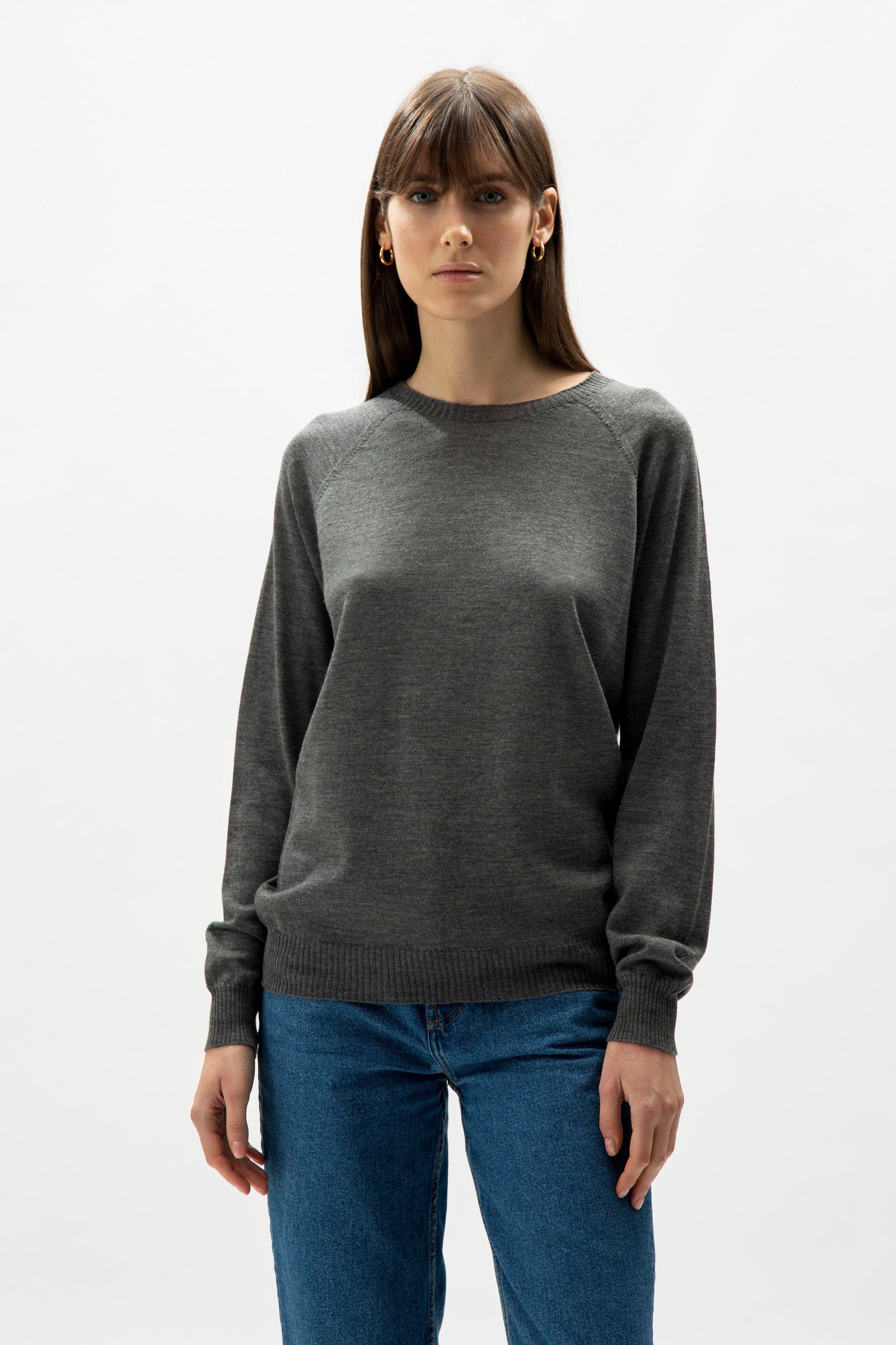 Extra Fine Merino Wool 3D-Knit Crewneck Sweater