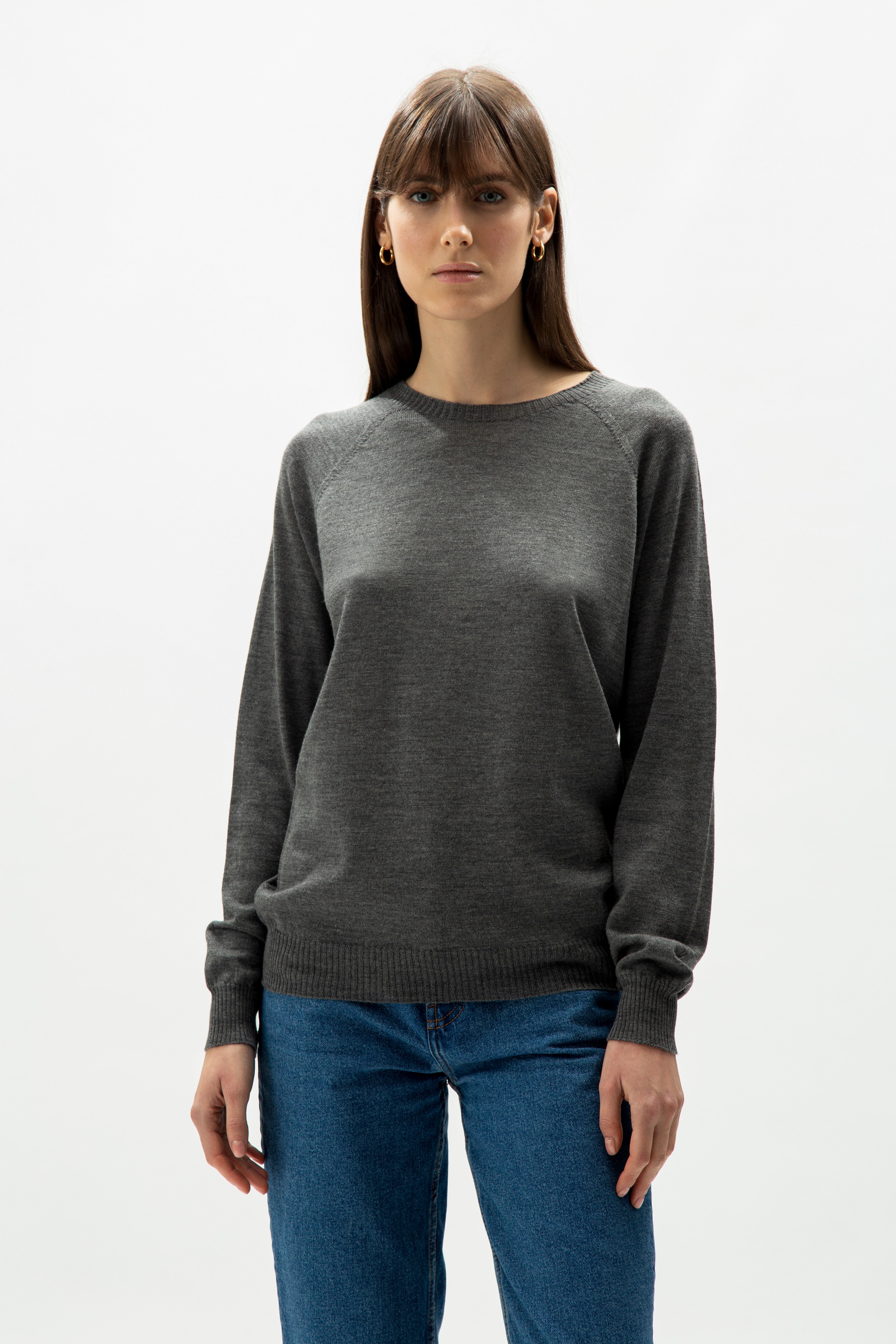 Extra Fine Merino Wool 3D-Knit Crewneck Sweater