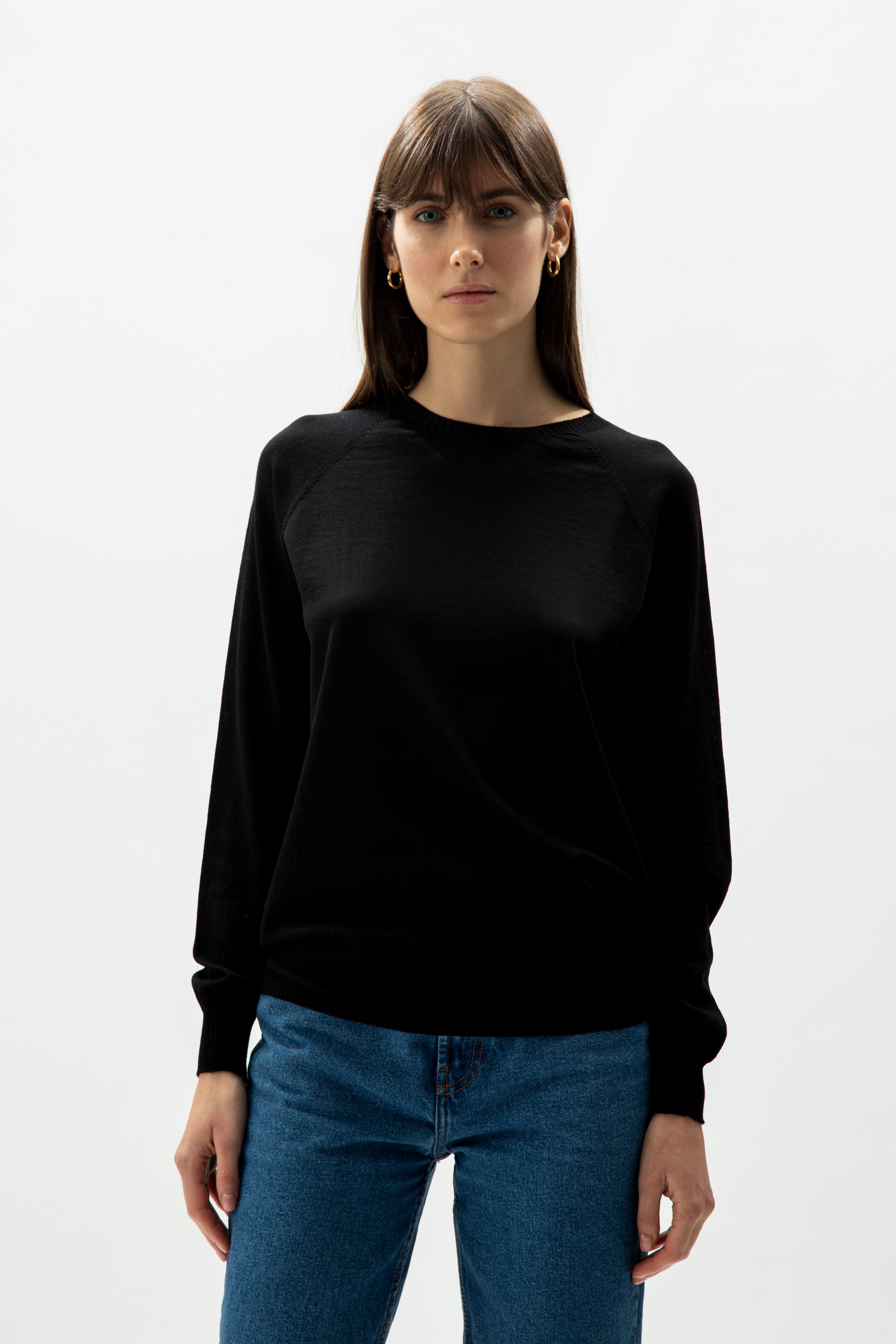 Extra Fine Merino Wool 3D-Knit Crewneck Sweater