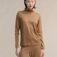 Extra Fine Merino Wool Turtleneck with Straight Sleeve