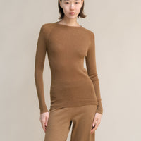 Extra Fine Merino Wool Ribbed 3D-Knit Crewneck Sweater