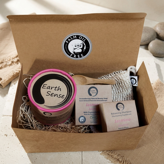 Organic Spa Gift Set, Jasmine, Five Pieces 1