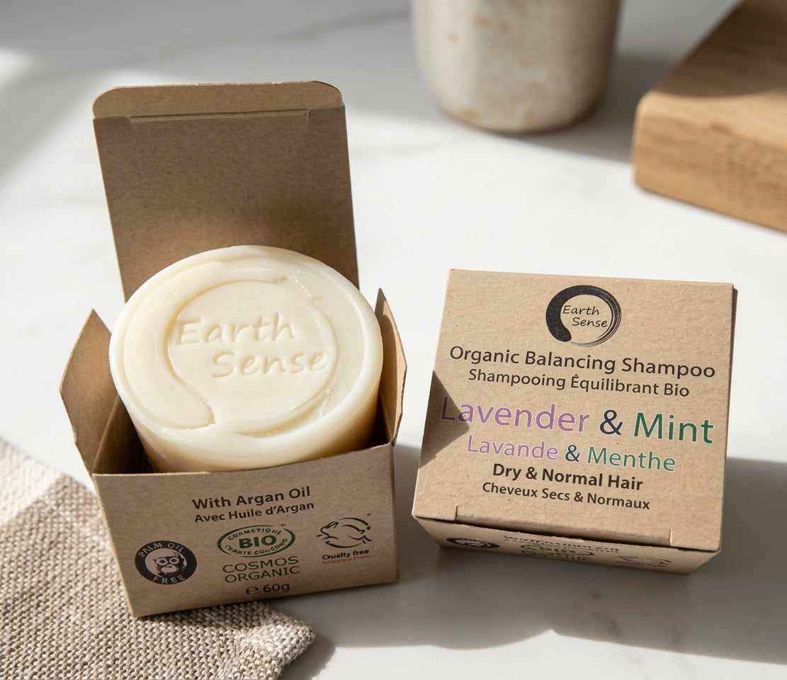 Organic Spa Gift Set, Lavender and Rosemary, Five Pieces 5