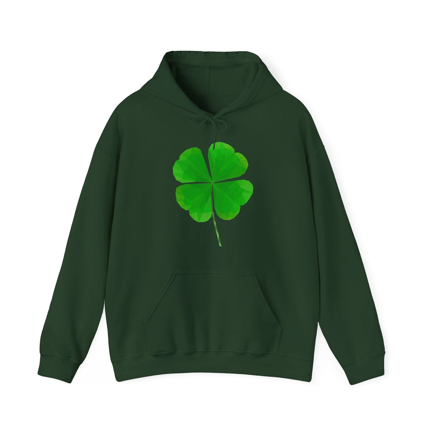 St. Patrick's Day Clover Hoodie, Unisex Lucky Sweatshirt, Eco-Friendly Hoodie, Holiday Gift, Comfort Wear, Shamrock Apparel