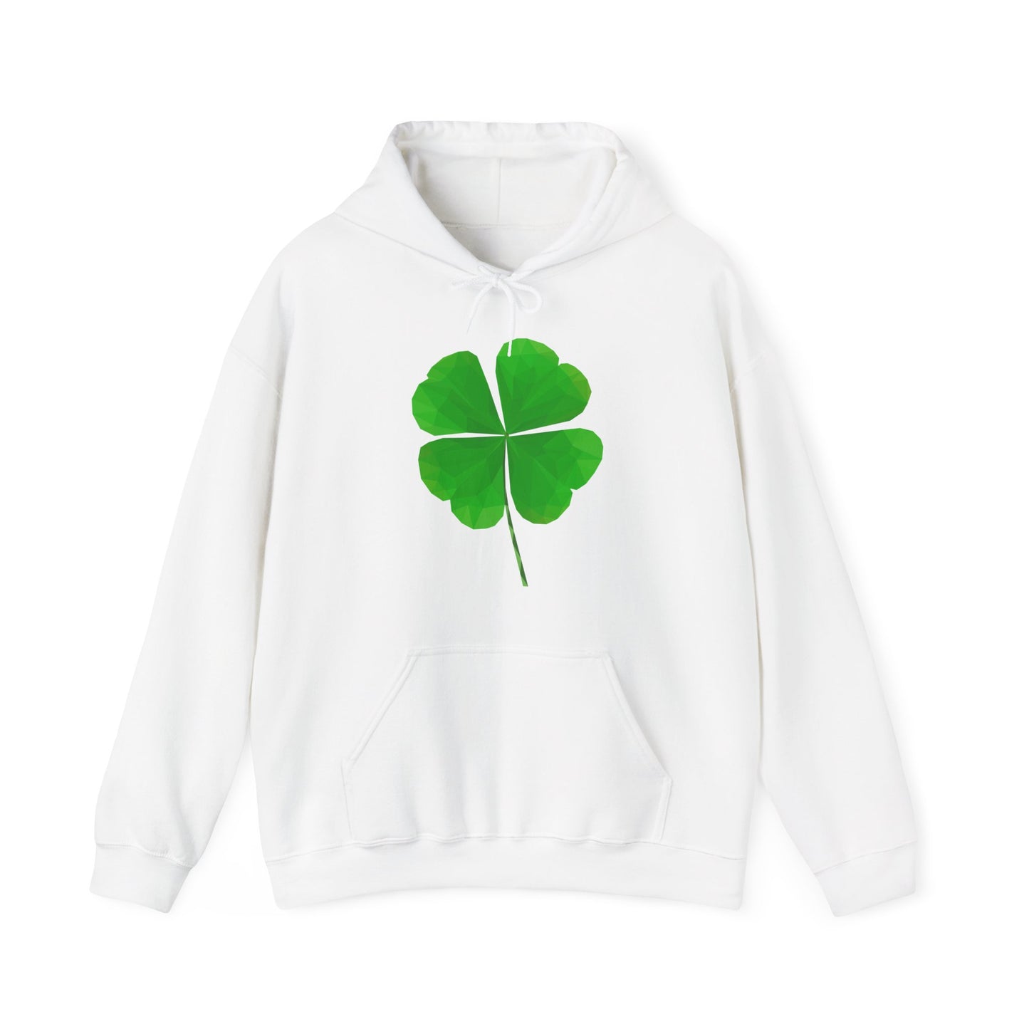 St. Patrick's Day Clover Hoodie, Unisex Lucky Sweatshirt, Eco-Friendly Hoodie, Holiday Gift, Comfort Wear, Shamrock Apparel