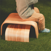 Adjustable Wooden Step Stools - Set of 2 3