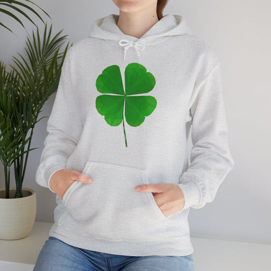 St. Patrick's Day Clover Hoodie, Unisex Lucky Sweatshirt, Eco-Friendly Hoodie, Holiday Gift, Comfort Wear, Shamrock Apparel