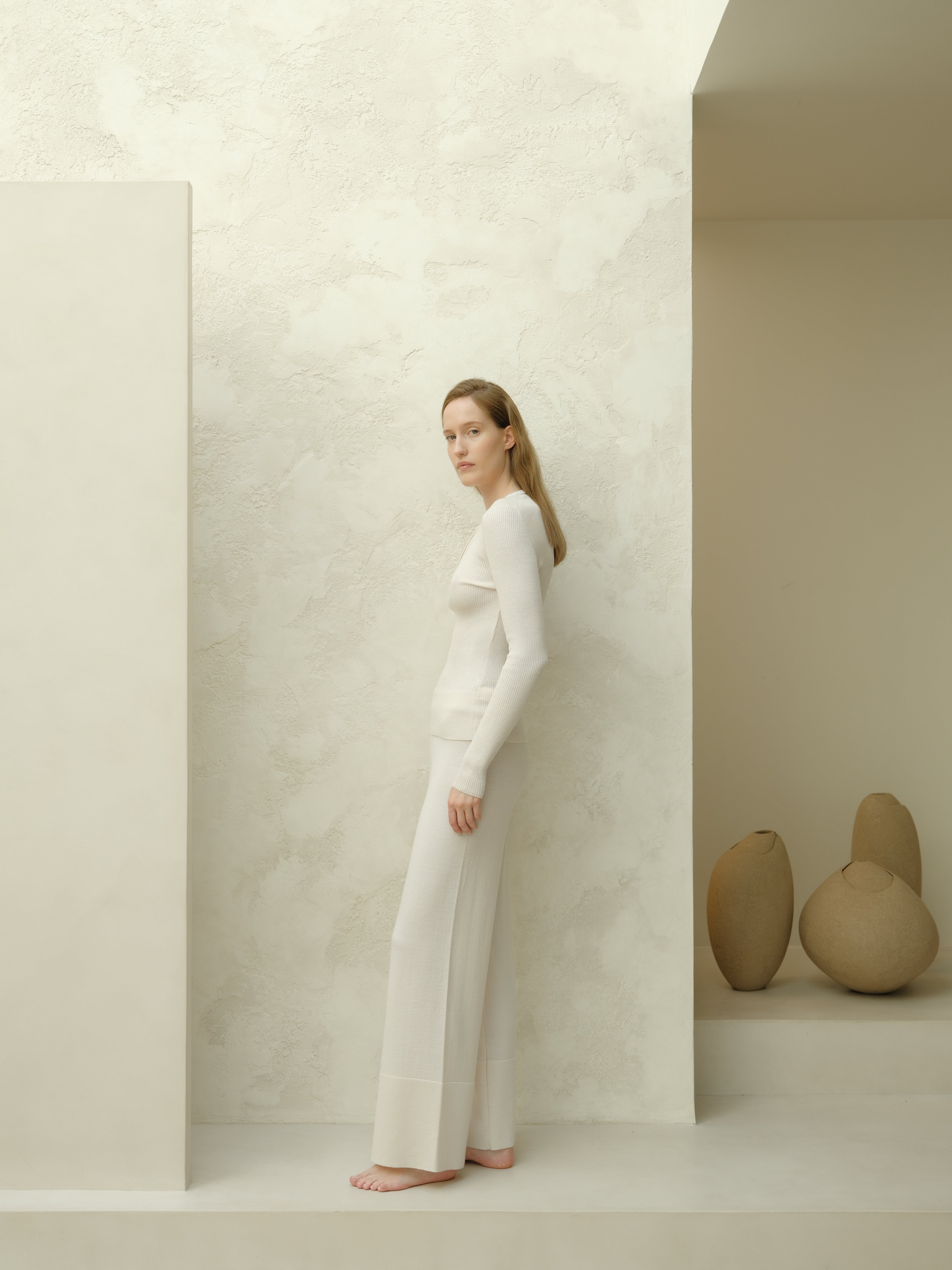Extra Fine Merino Wide-Leg Trousers
