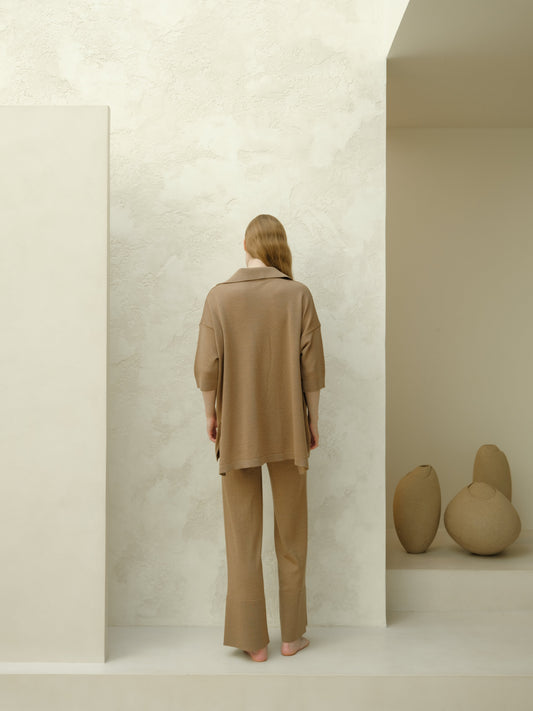 Extra Fine Merino Wool Maxi Polo