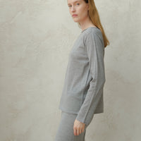 Extra Fine Merino Wool Boatneck Sweater (3D-Knit)