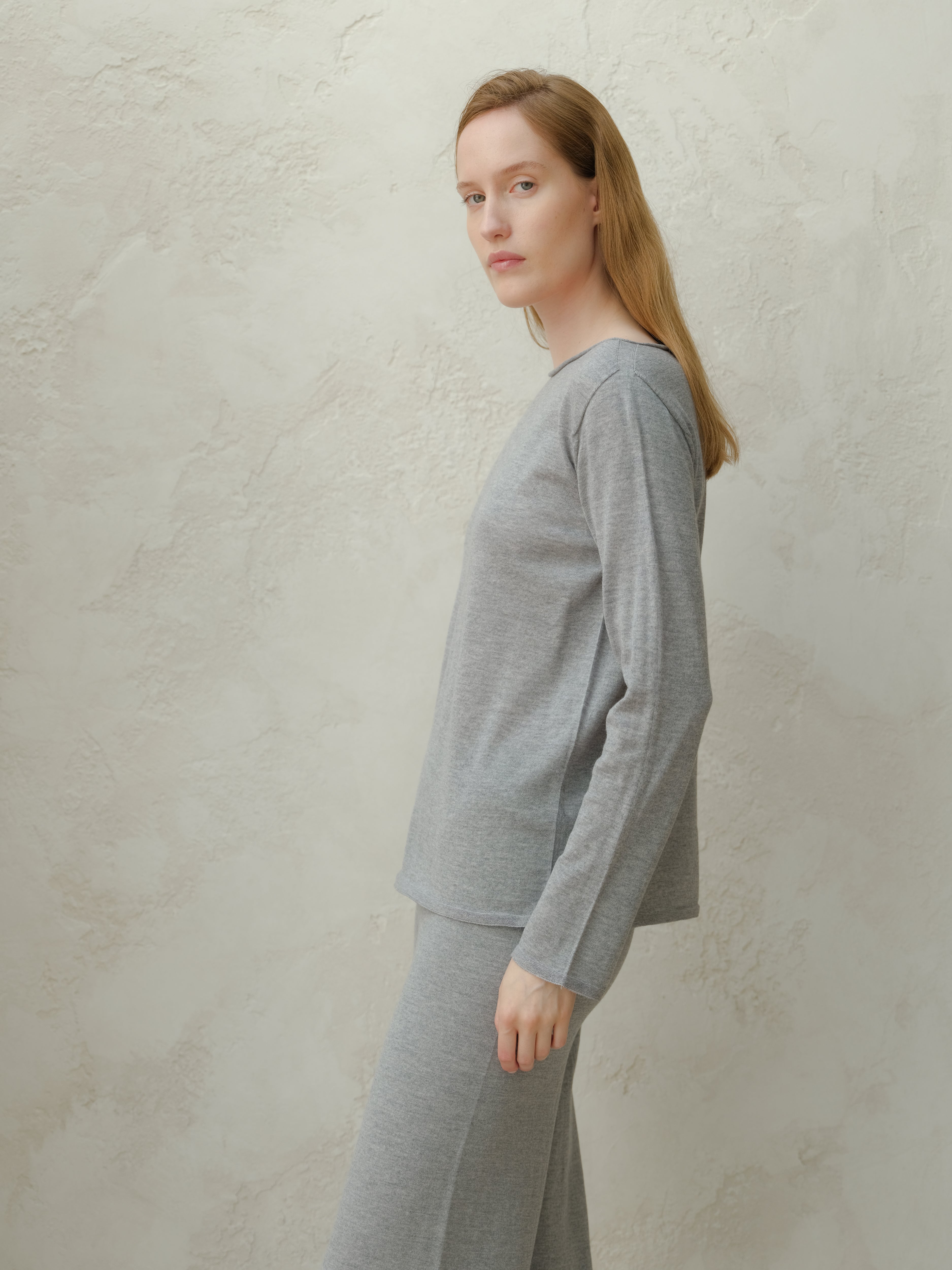 Extra Fine Merino Wool Boatneck Sweater (3D-Knit)