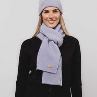 Natural Baby Alpaca and Merino Wool Light Fisherman's Rib Scarf