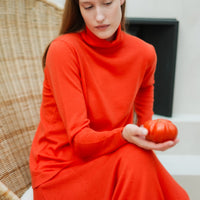 Extra Fine Merino Wool Turtleneck with Straight Sleeve