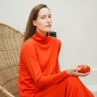 Extra Fine Merino Wool Turtleneck with Straight Sleeve