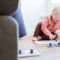 Solid Montessori Wood Shape Puzzle - Circles in Various Sizes