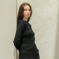 Extra Fine Merino Wool Ribbed Crew Neck (3D-Knit)