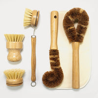 Natural Dish Brushes for Washing Up | Plant Based Kitchen Scrubber Brush (6 Piece Starter Set)