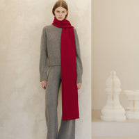 Pure Cashmere Maxi Ribbed Scarf