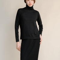 Extra Fine Merino Wool Turtleneck with Straight Sleeve