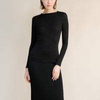 Extra Fine Merino Wool Ribbed 3D-Knit Crewneck Sweater