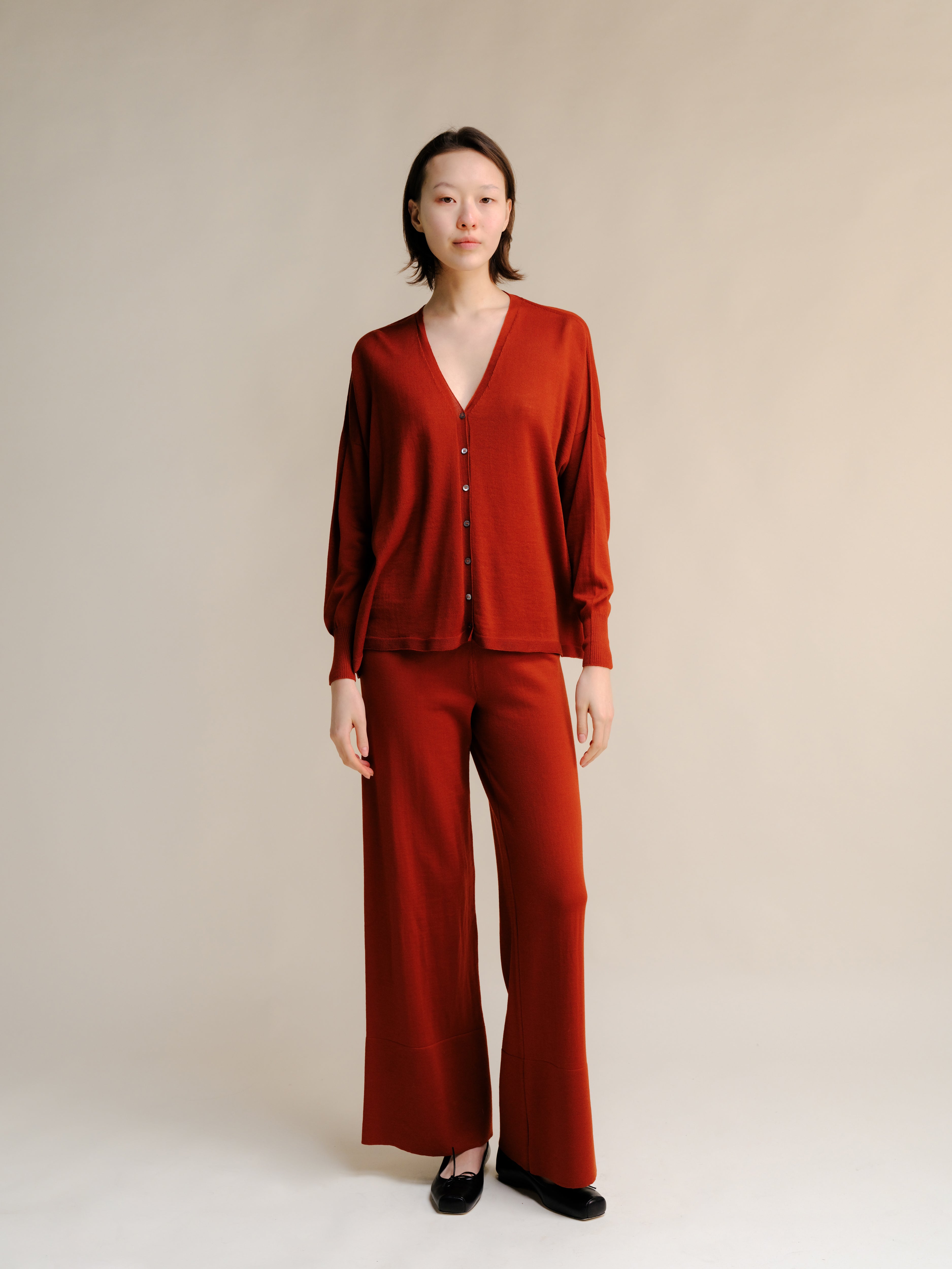 Extra Fine Merino Wide-Leg Trousers