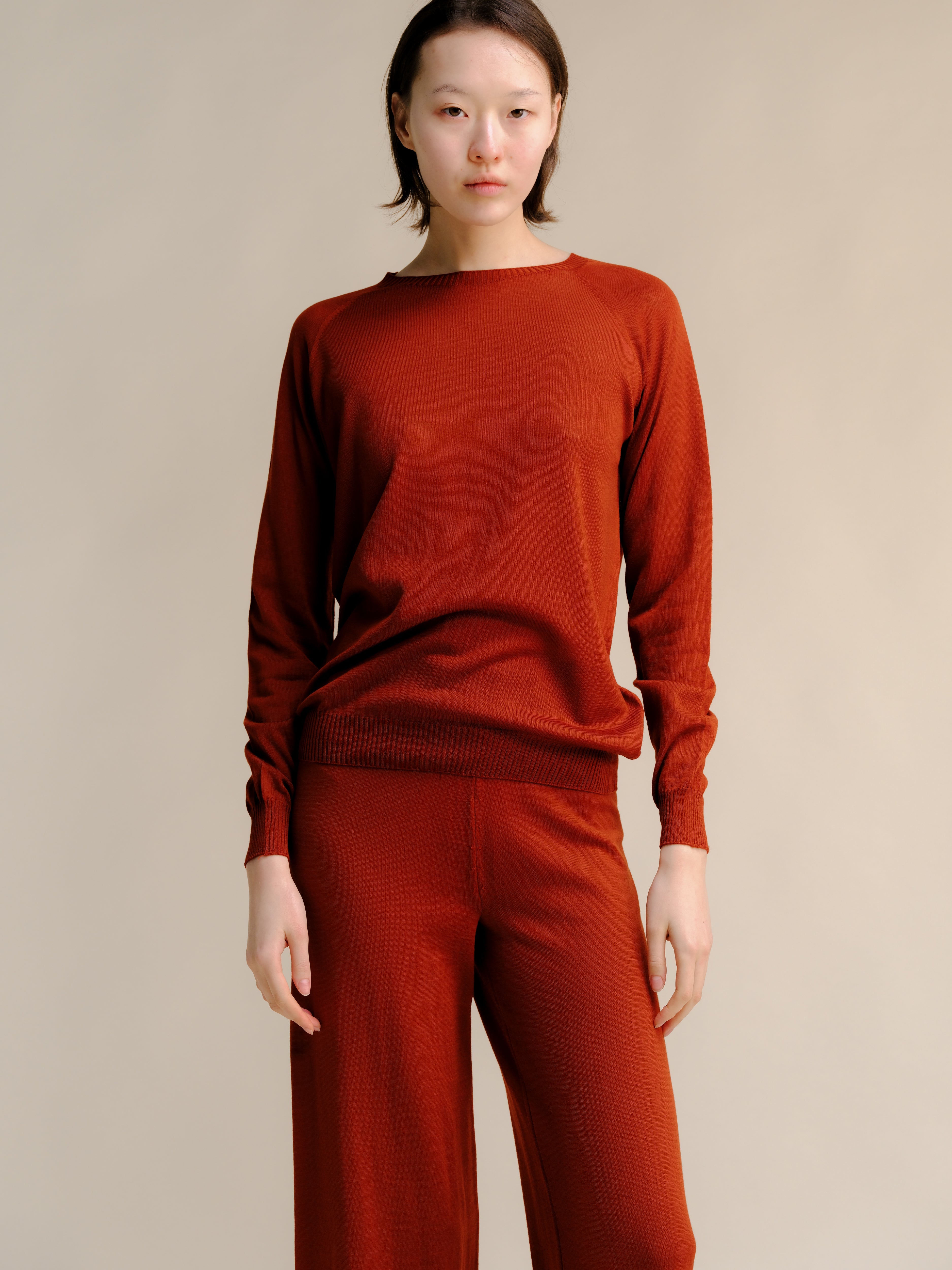 Extra Fine Merino Wool 3D-Knit Crewneck Sweater