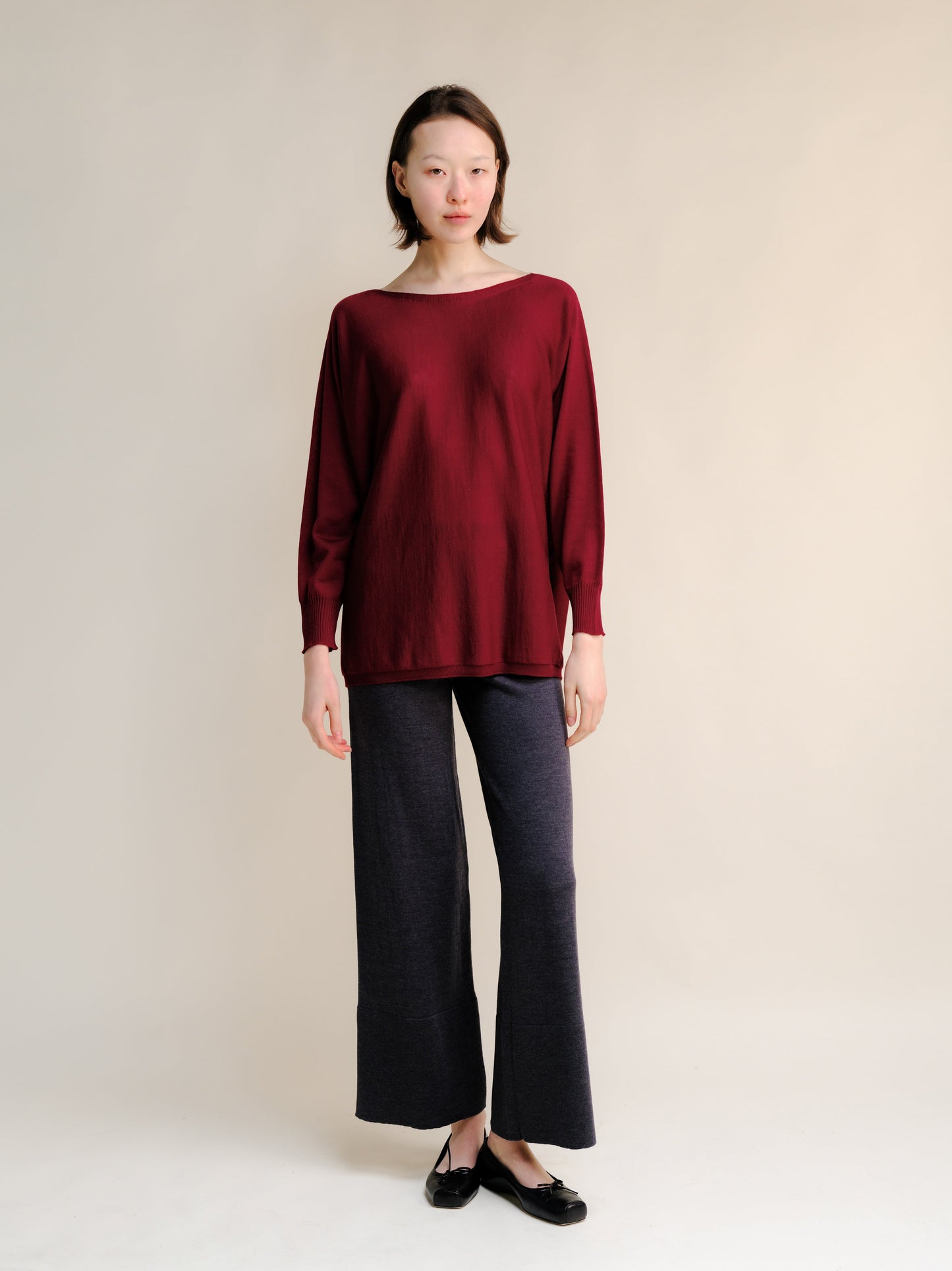 Extra Fine Merino Wide-Leg Trousers