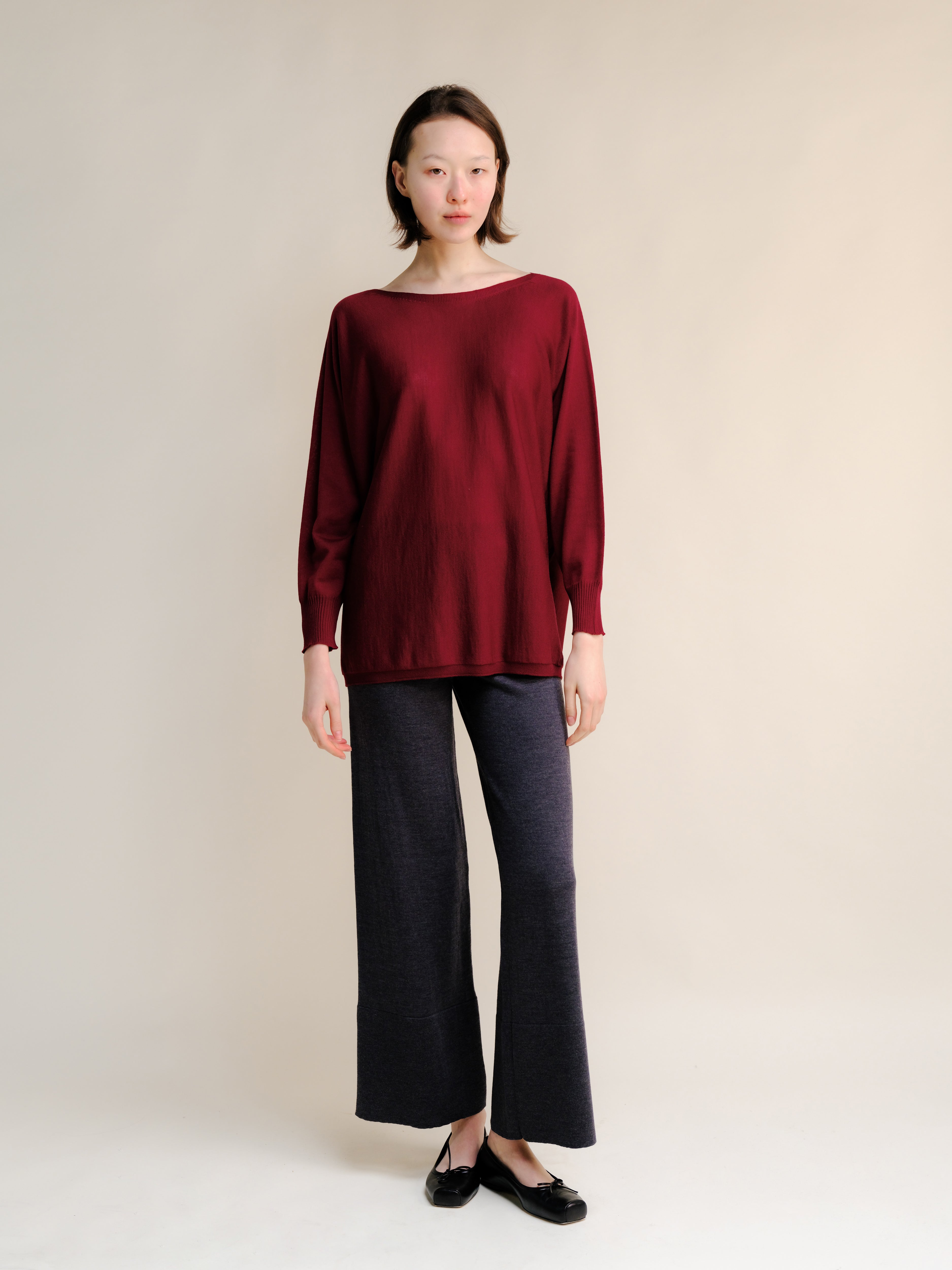 Extra Fine Merino Wide-Leg Trousers