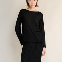 Extra Fine Merino Wool Boatneck Sweater (3D-Knit)