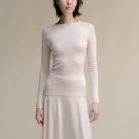 Extra Fine Merino Wool Ribbed 3D-Knit Crewneck Sweater