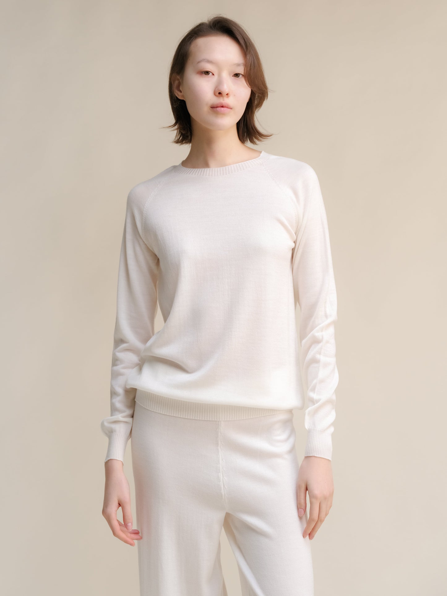Extra Fine Merino Wool 3D-Knit Crewneck Sweater
