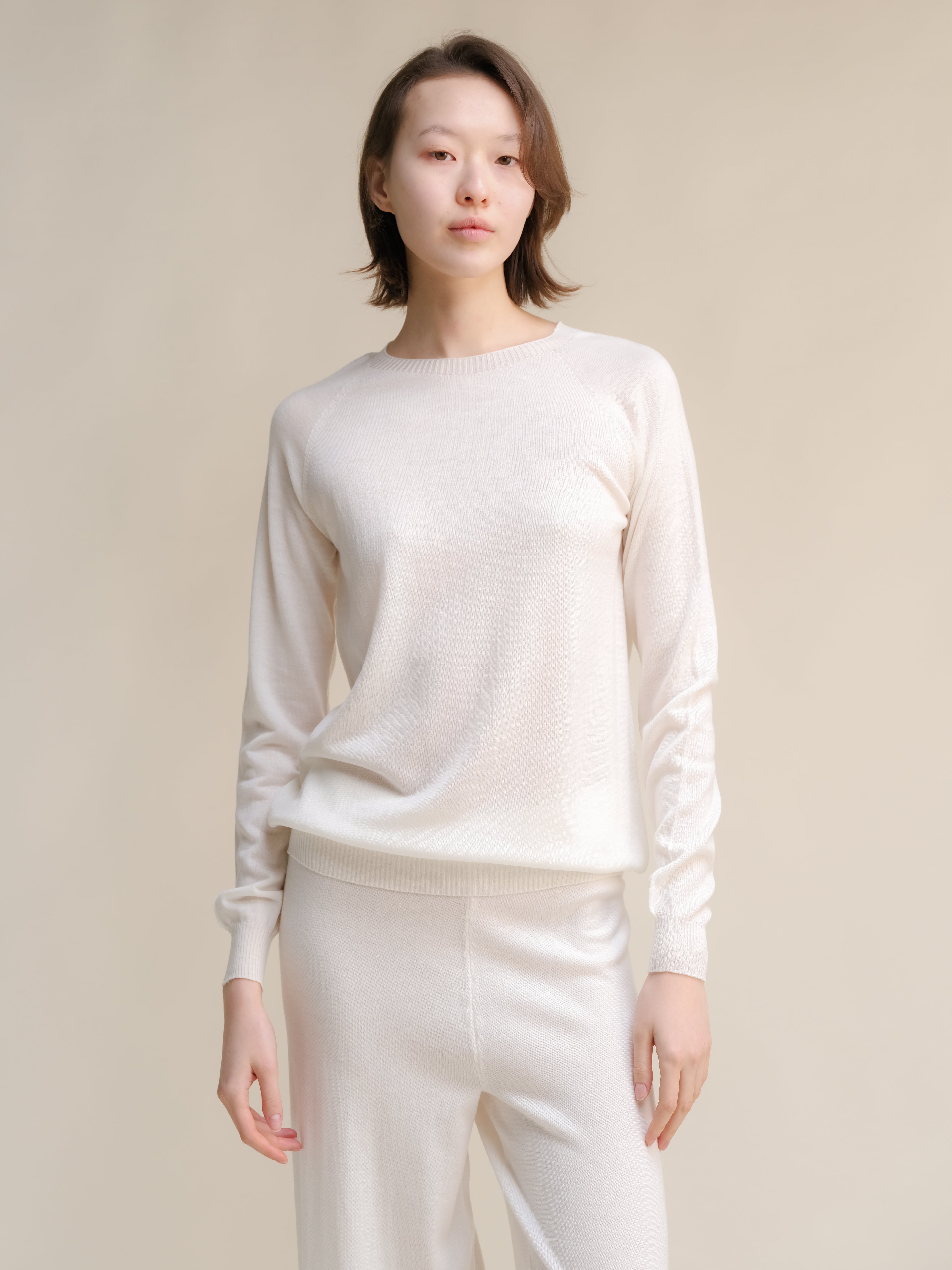 Extra Fine Merino Wool 3D-Knit Crewneck Sweater
