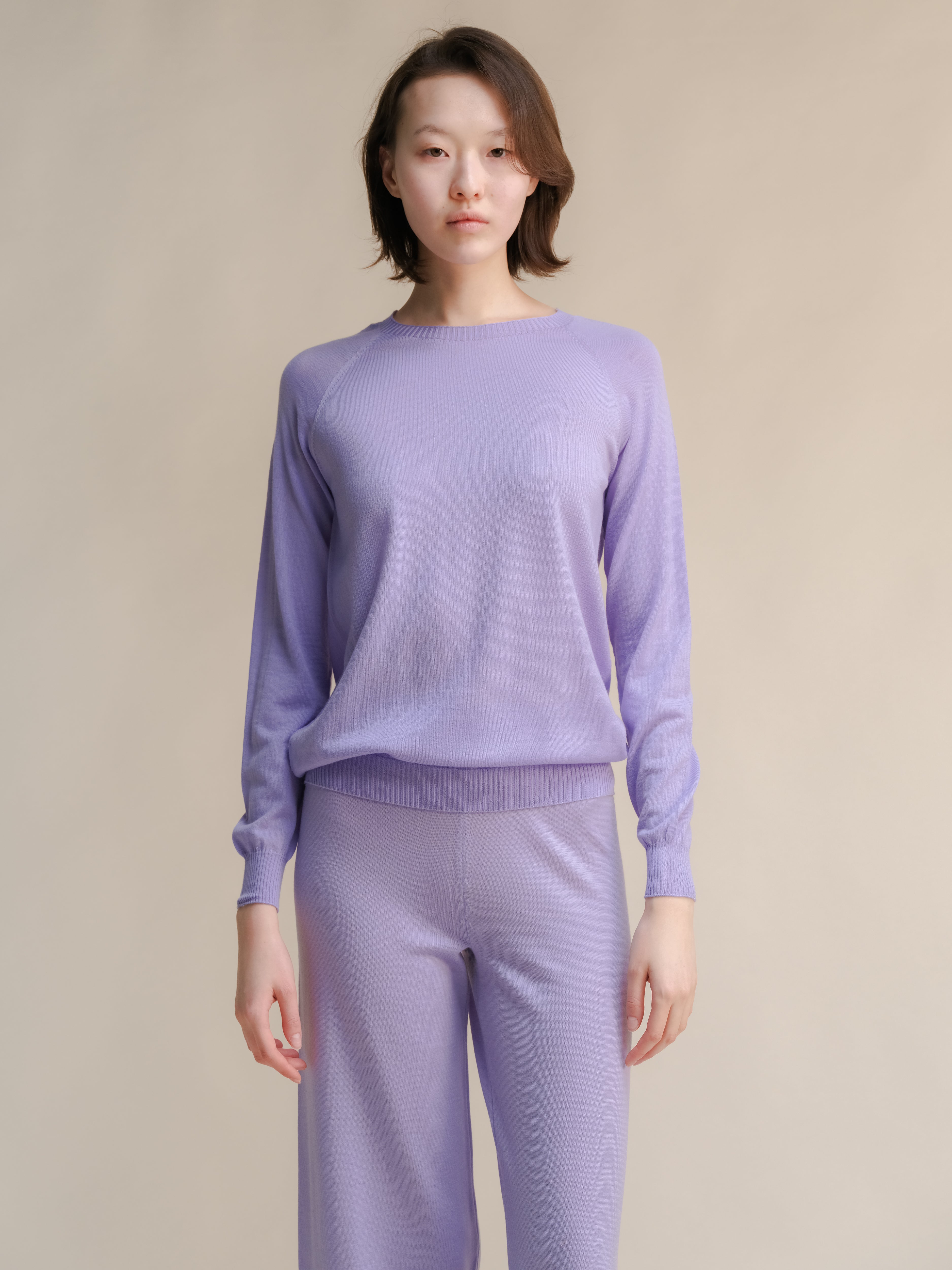 Extra Fine Merino Wool 3D-Knit Crewneck Sweater