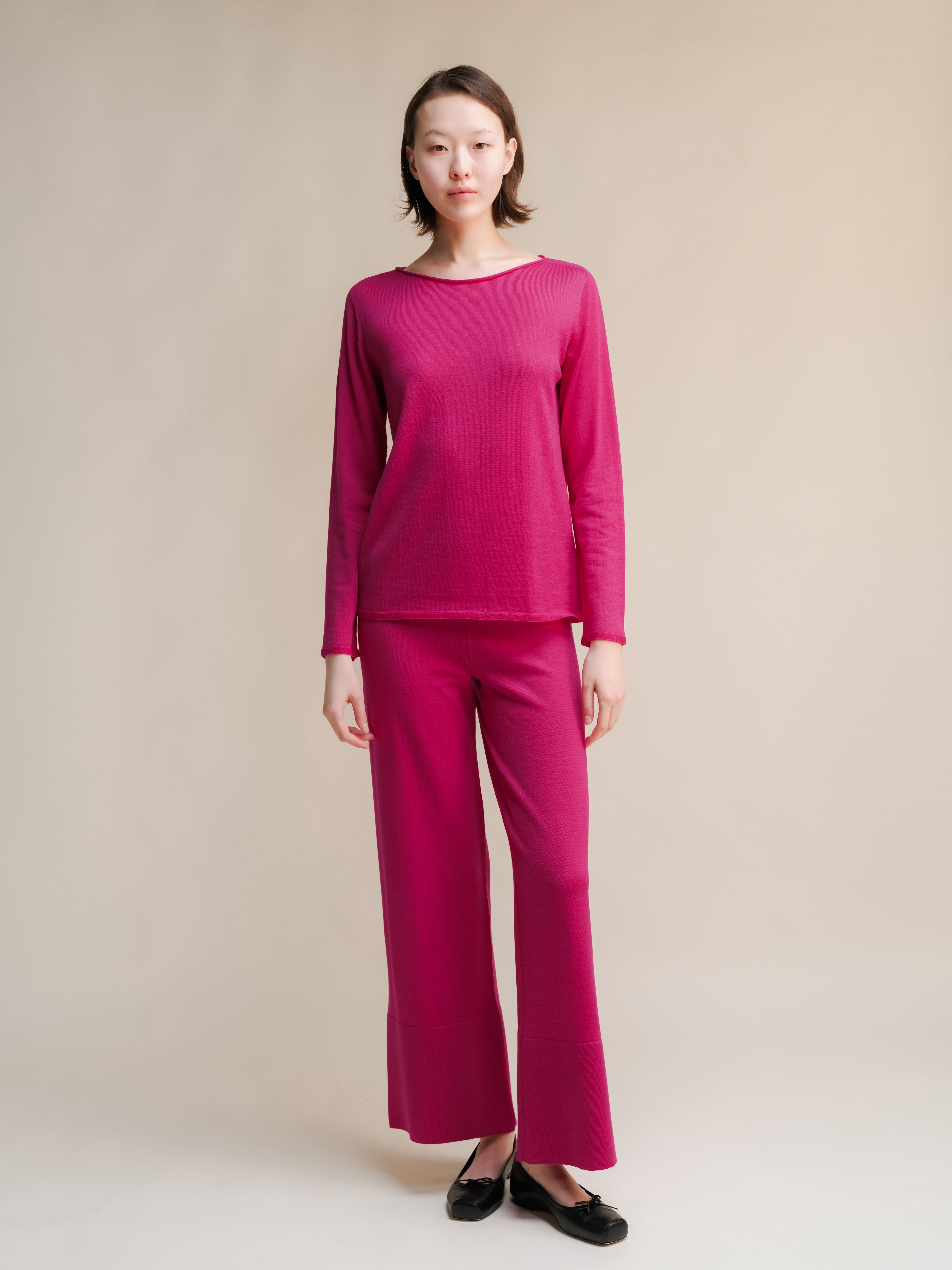 Extra Fine Merino Wool Boatneck Sweater (3D-Knit)