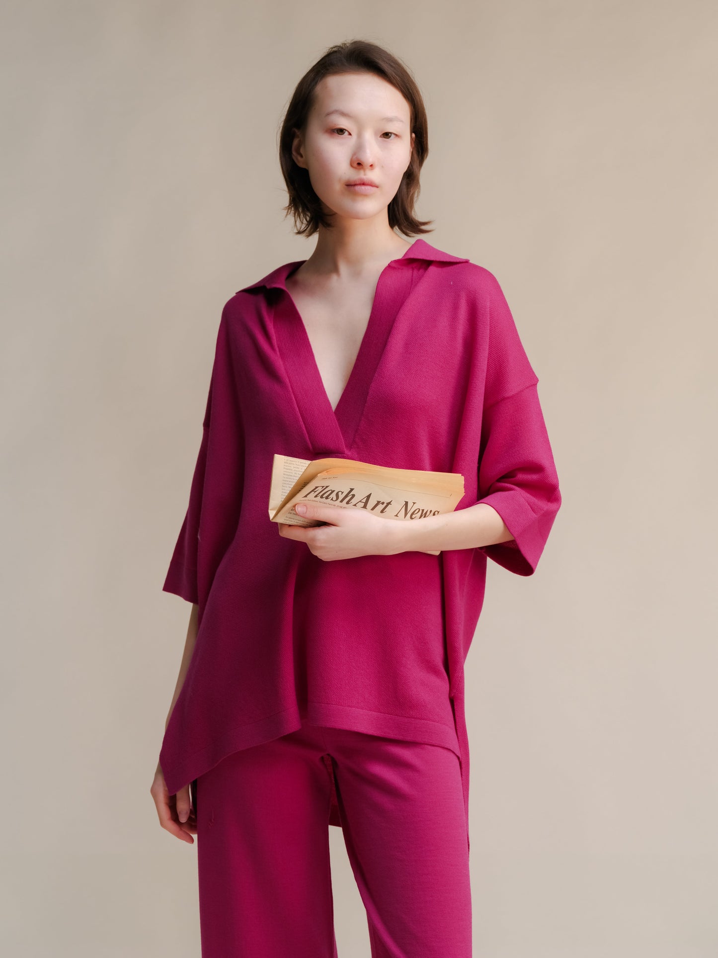 Extra Fine Merino Wool Maxi Polo