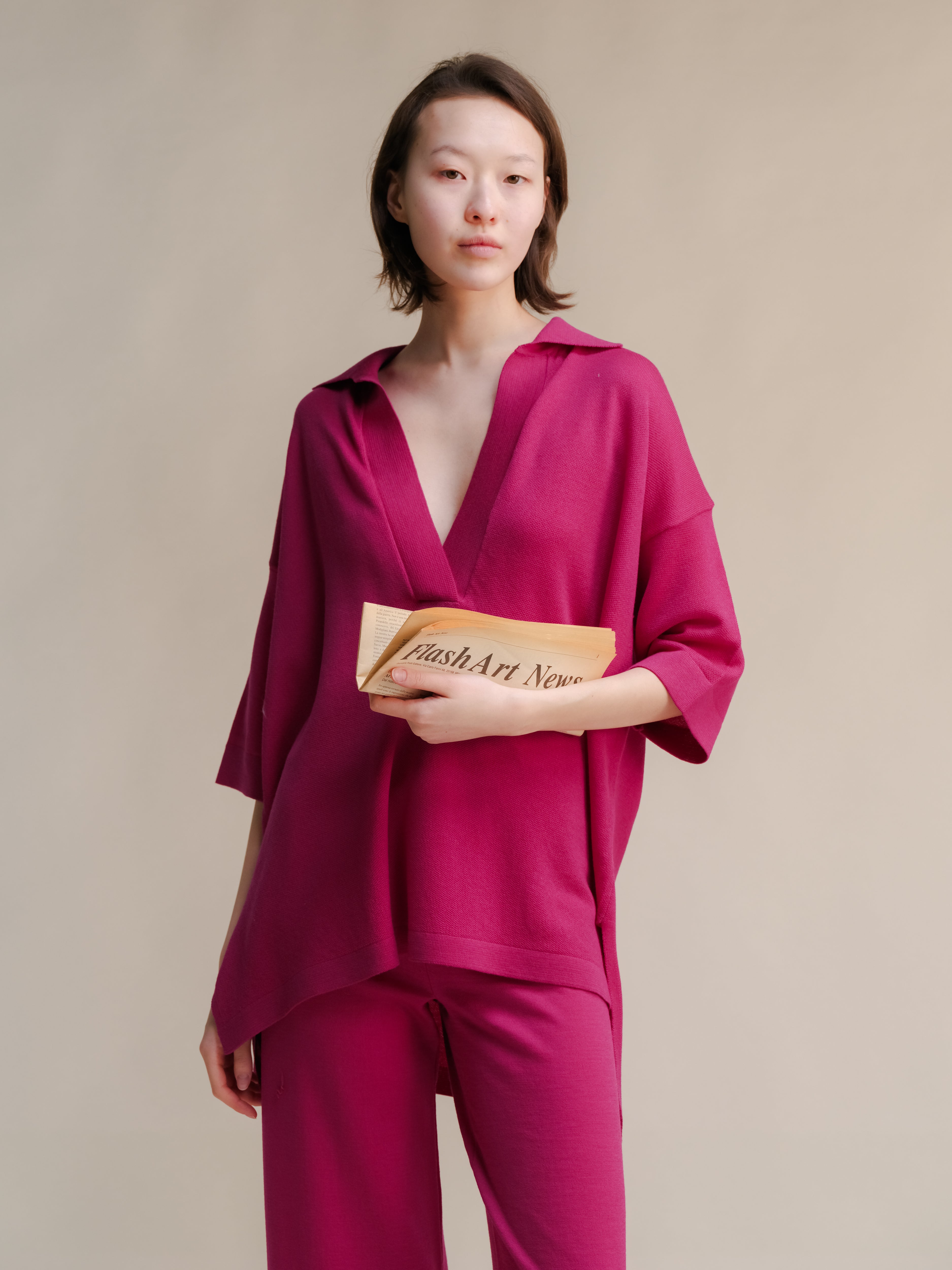 Extra Fine Merino Wool Maxi Polo