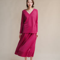 Extra Fine Merino Wool A-Line Skirt (3D-Knit)-13