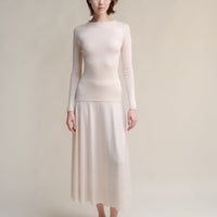 Extra Fine Merino Wool A-Line Skirt (3D-Knit)-12