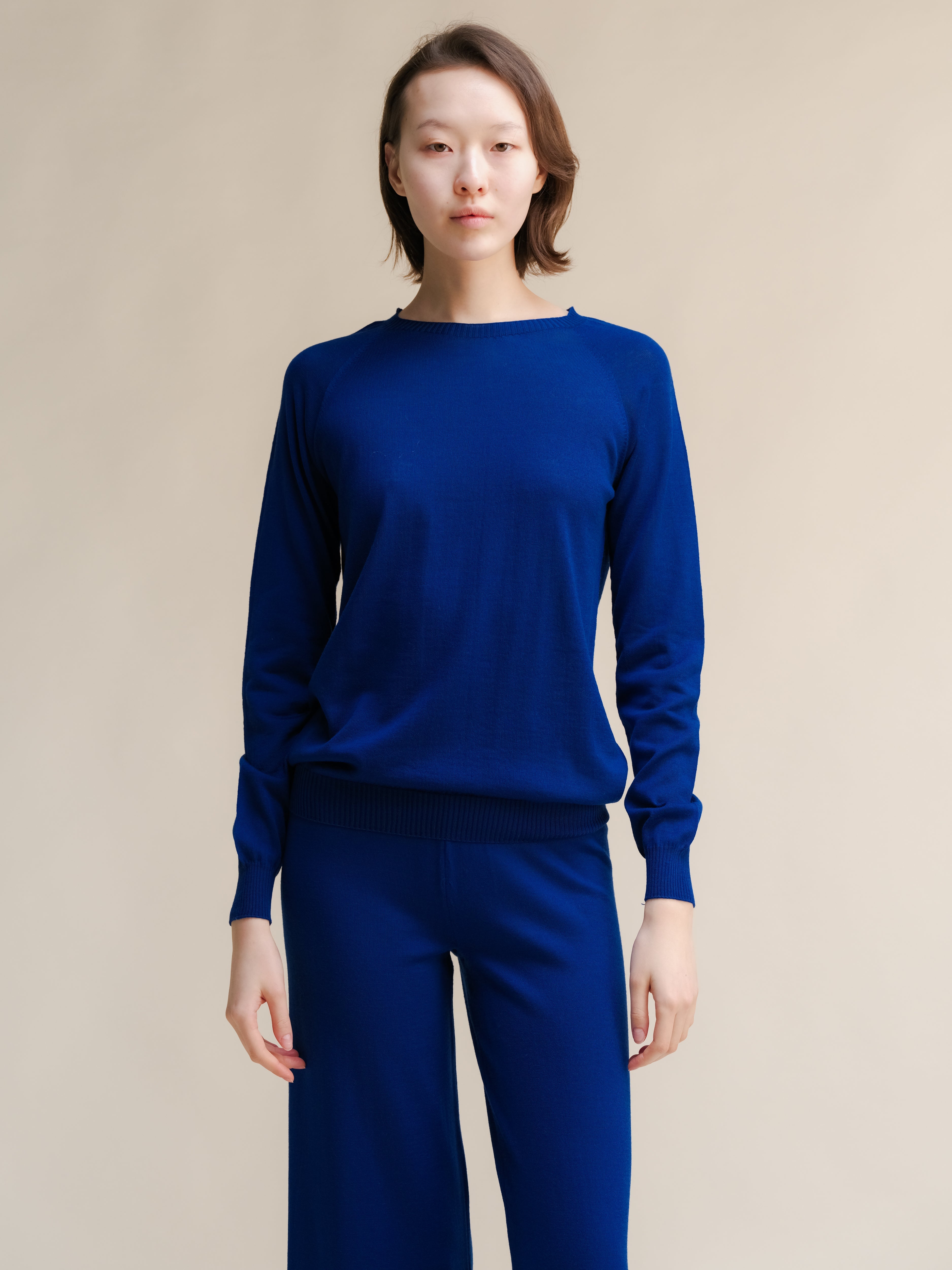 Extra Fine Merino Wool 3D-Knit Crewneck Sweater