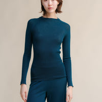 Extra Fine Merino Wool Ribbed 3D-Knit Crewneck Sweater
