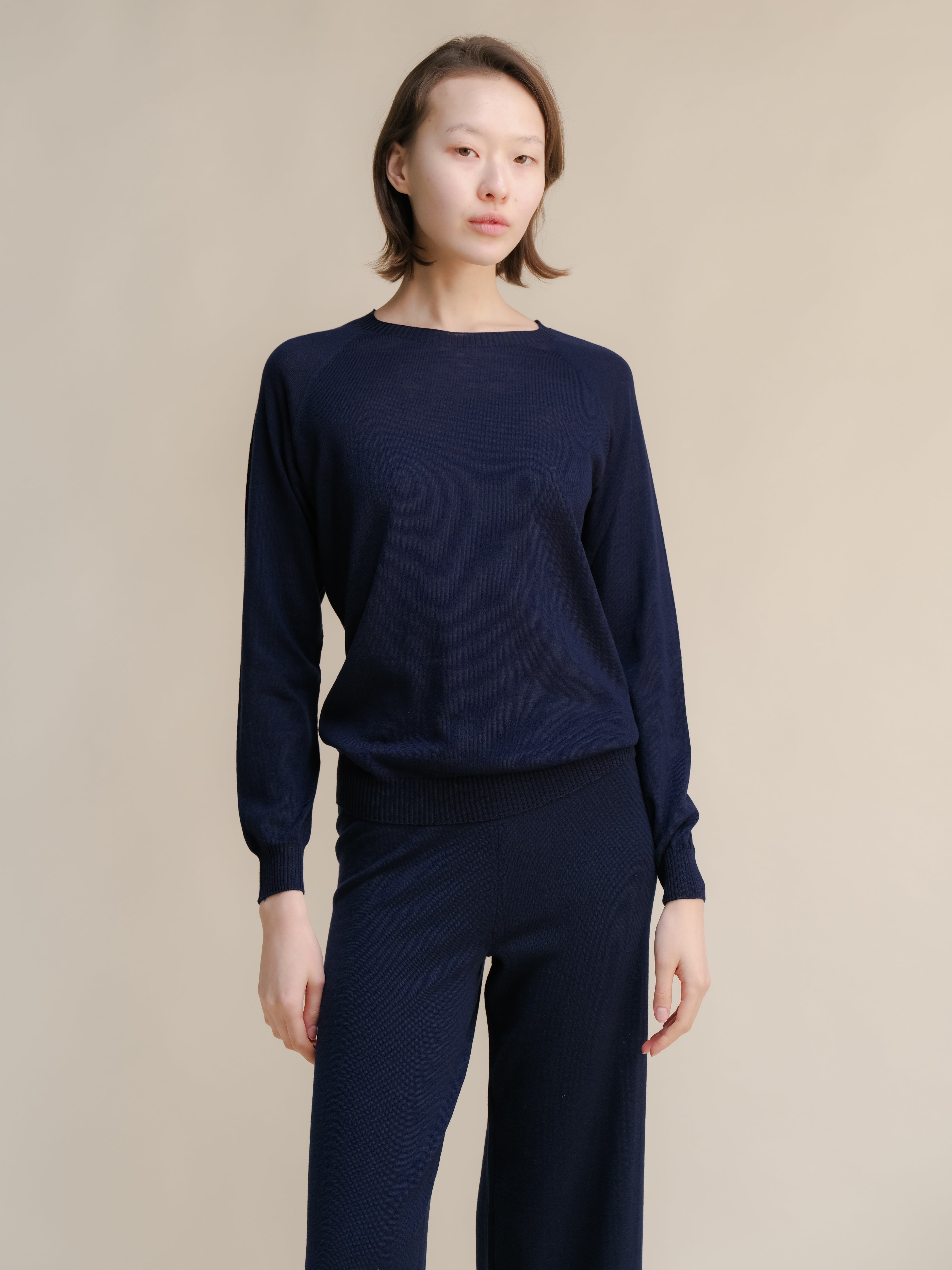 Extra Fine Merino Wool 3D-Knit Crewneck Sweater
