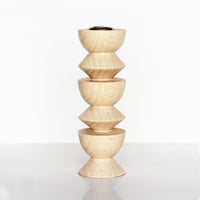 Totem Wooden Candle Holder - Tall Nº 3-0