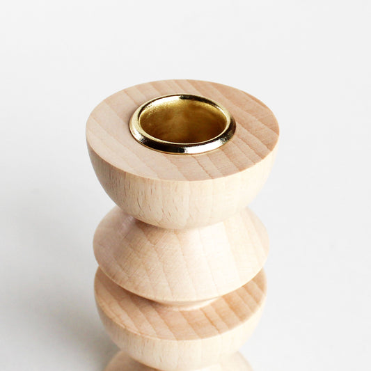 Totem Wooden Candle Holder - Tall Nº 3-0