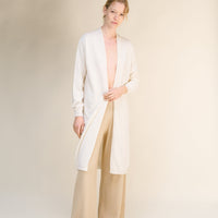 Cashmere Mix Superfine Long Cardigan (3D-Knit)