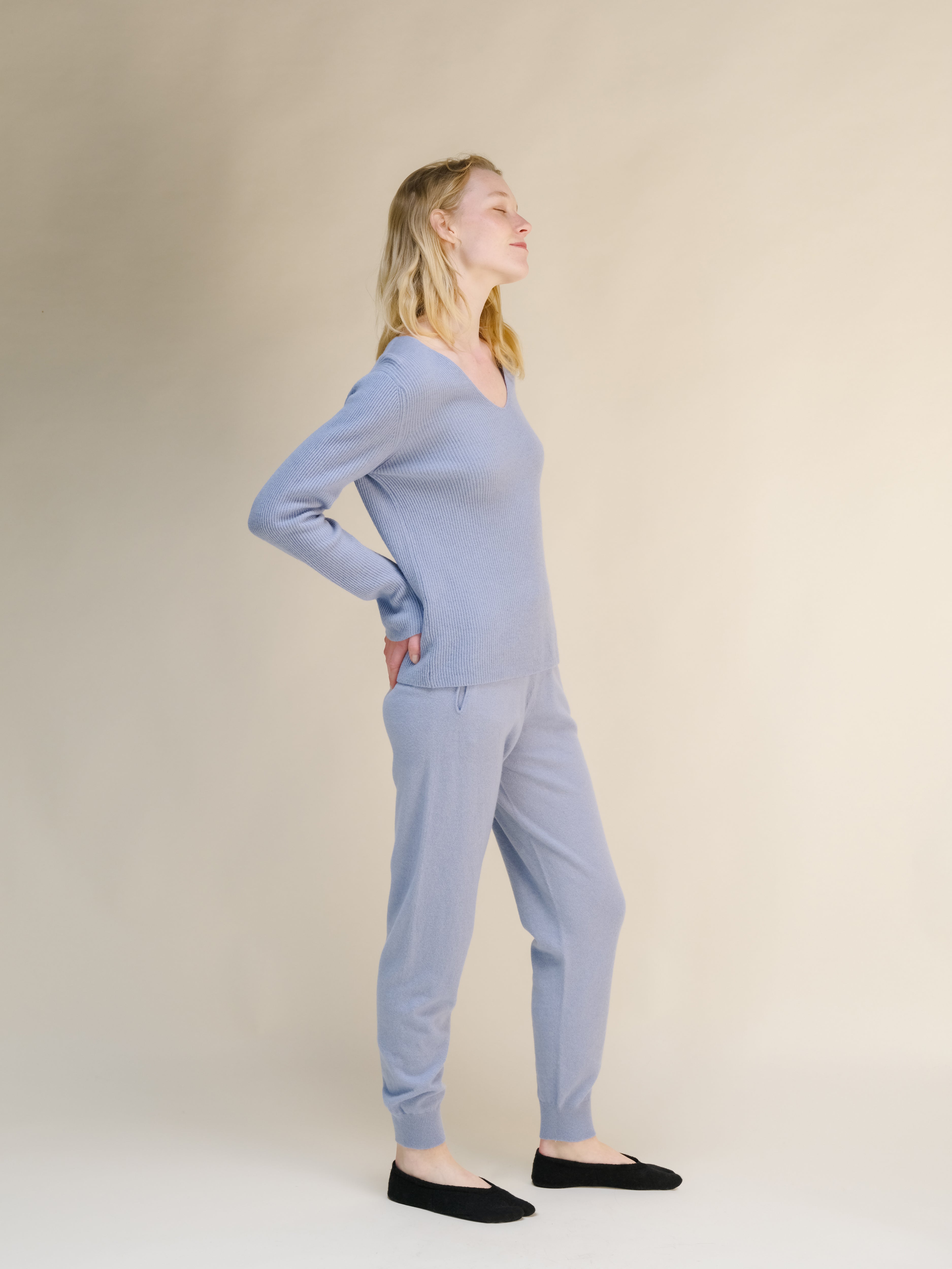 Cashmere Mix Yoga Pants (3D-Knit)-9