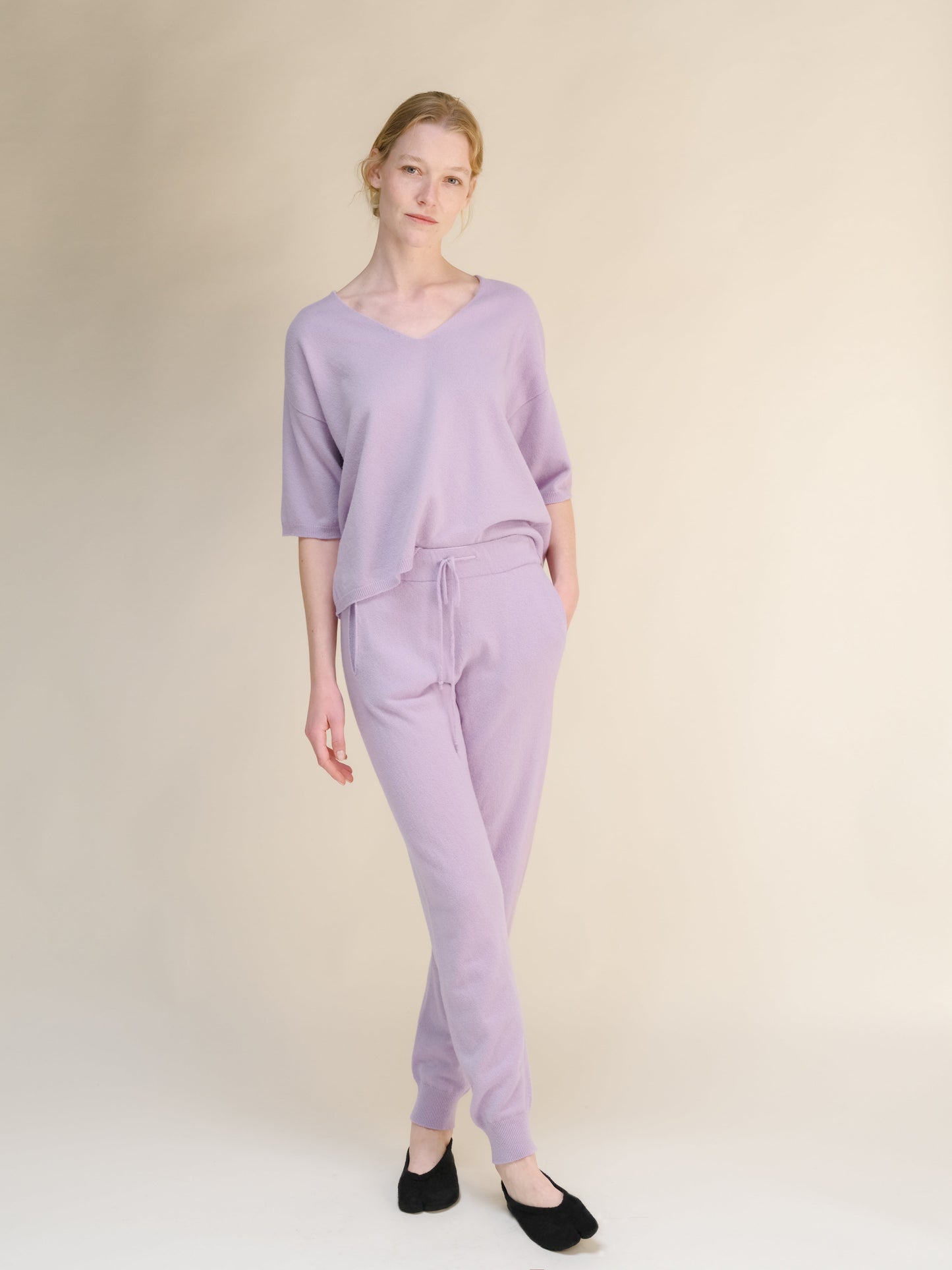 Cashmere Mix Yoga Pants (3D-Knit)-0