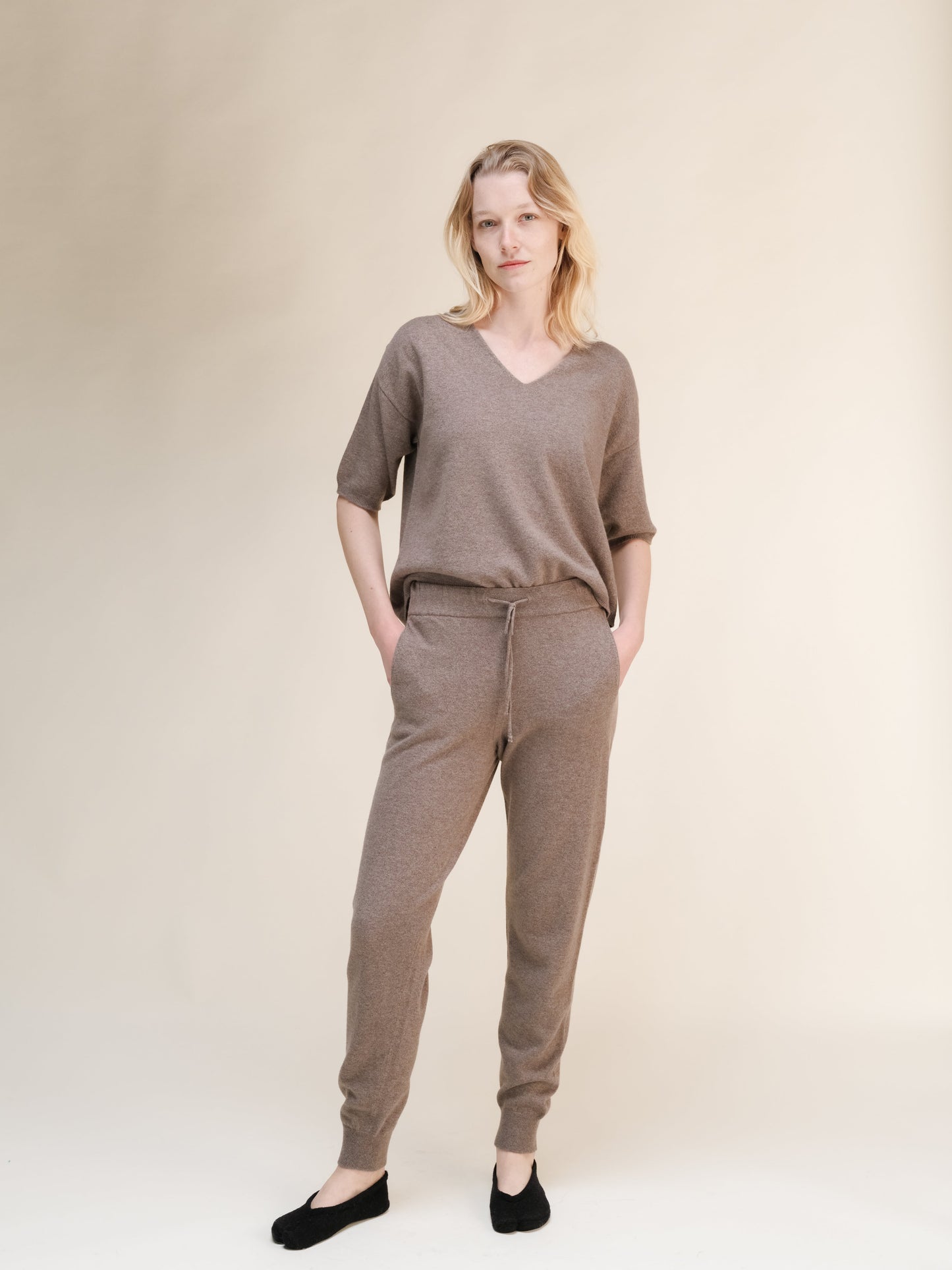 Cashmere Mix Yoga Pants (3D-Knit)-2