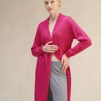 Cashmere Mix Superfine Long Cardigan (3D-Knit)